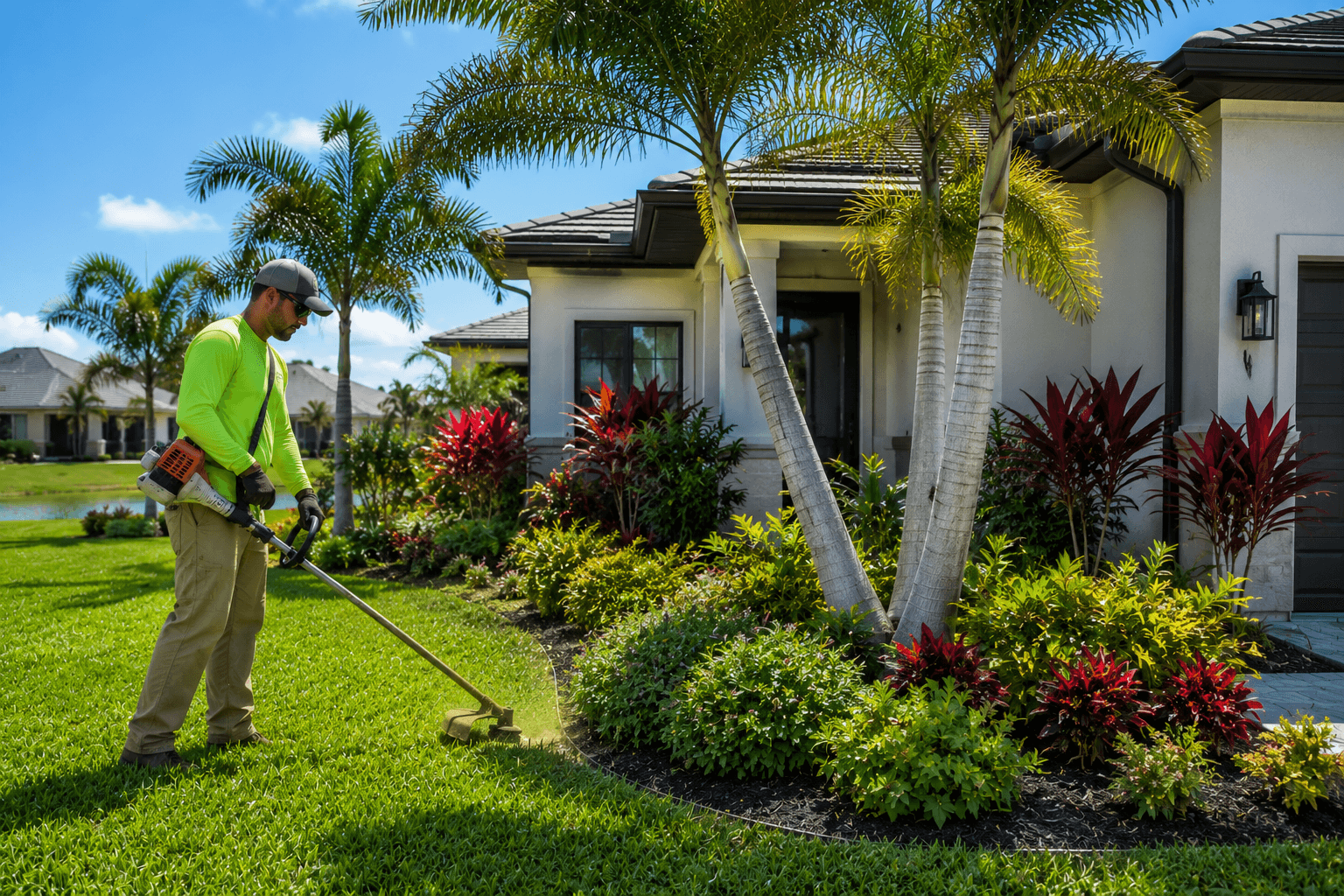 Professional landscapers on maintaining a lawn (landscape-maintenance)